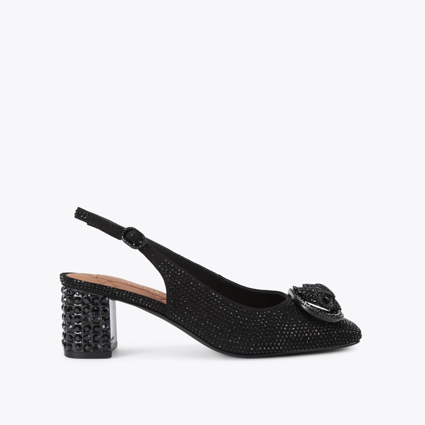 Kurt Geiger London Chelsea Block Sling Dr - Black