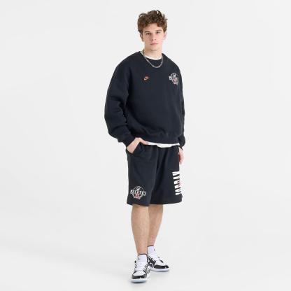 Men's Jordan Brooklyn Varsity Fleece Shorts - Black/Chile Red - view 2