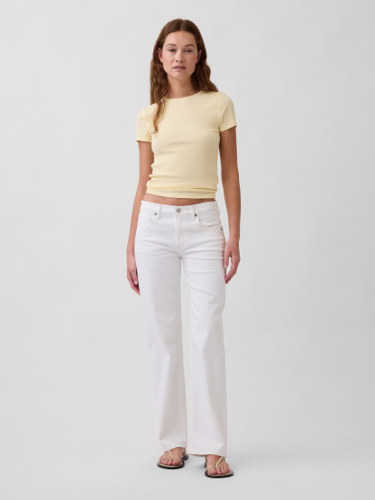 Low Rise '90s Loose Jeans - Fresh white