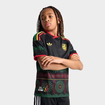 Big Kids' adidas x Bob Marley Jamaica 26 Away Replica Soccer Jersey - Black - view 1