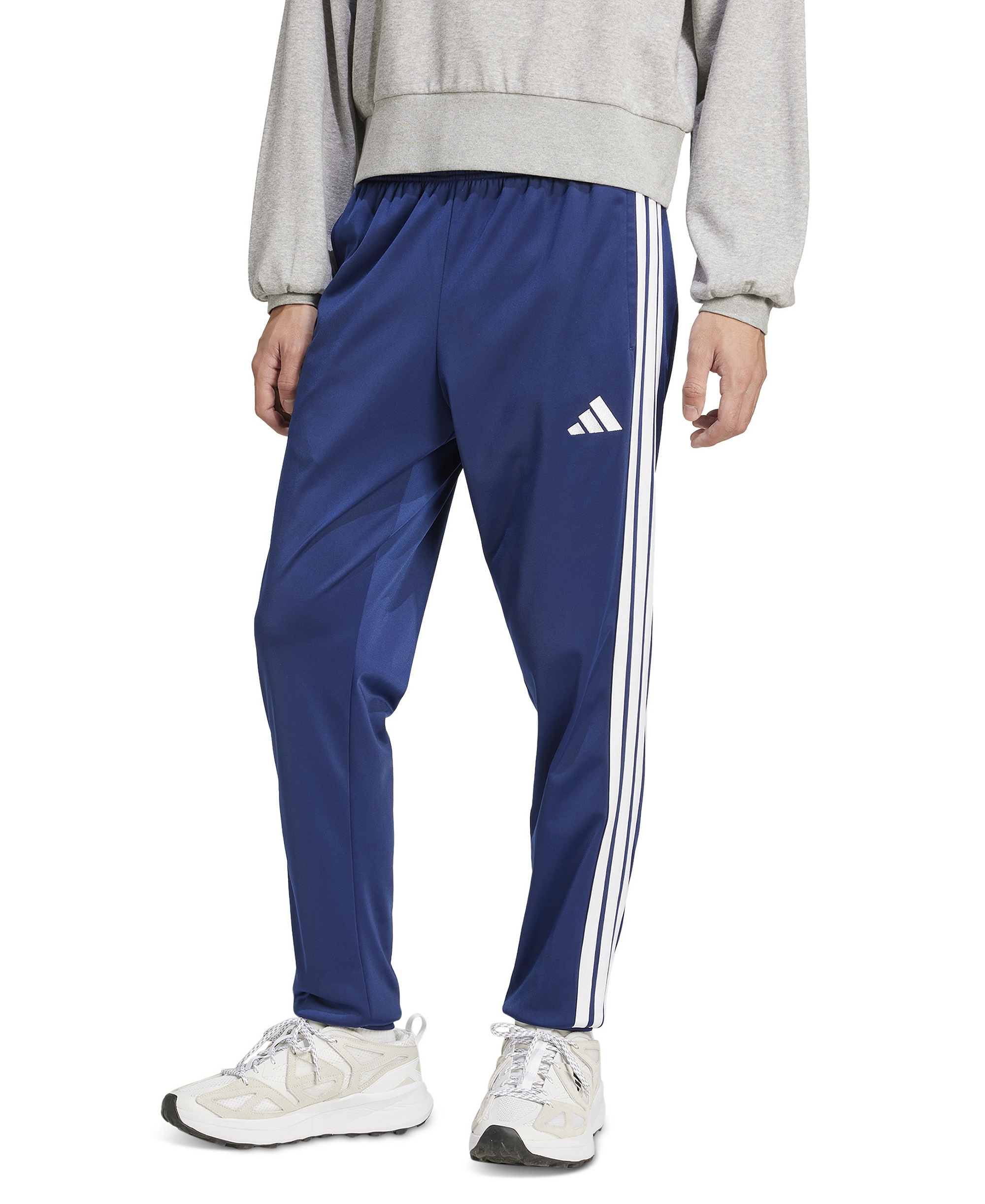 adidas Men's 3-Stripes Tricot Regular Tapered Track Pants - Dkblue