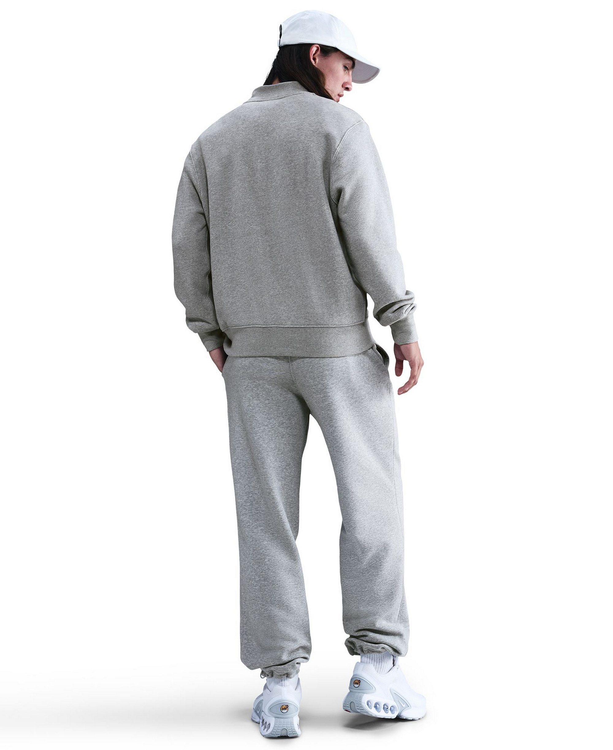 Nike Men's Sportswear Club Half-Zip Fleece Sweatshirt - Dark Gray Heather