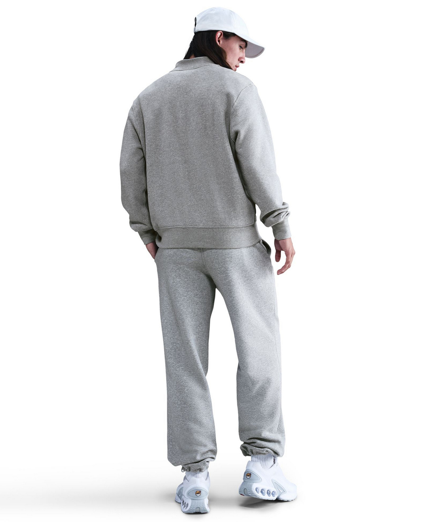 Nike Men's Sportswear Club Half-Zip Fleece Sweatshirt - Dark Gray Heather