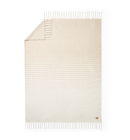 UGG® Bayle Faux Mohair Throw, 50" x 70" - White pepper, Snow