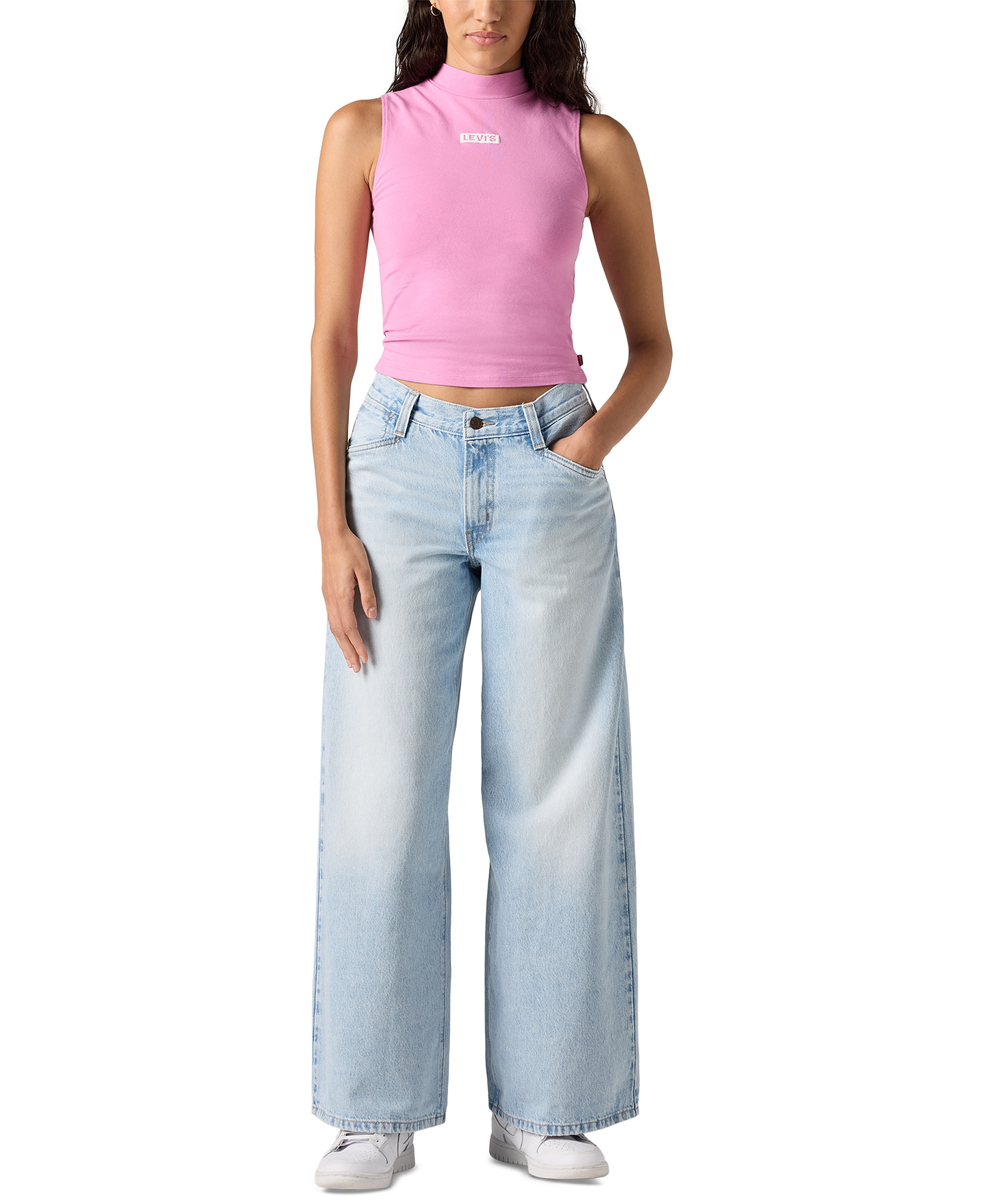 Levi's Women's '94 Baggy Wide-Leg Relaxed-Fit Denim Jeans - Abraided Art