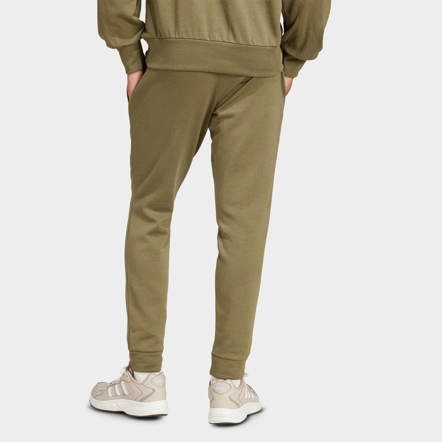 Men's adidas Essentials Feelcozy Fleece Jogger Pants - Olive Strata/Black