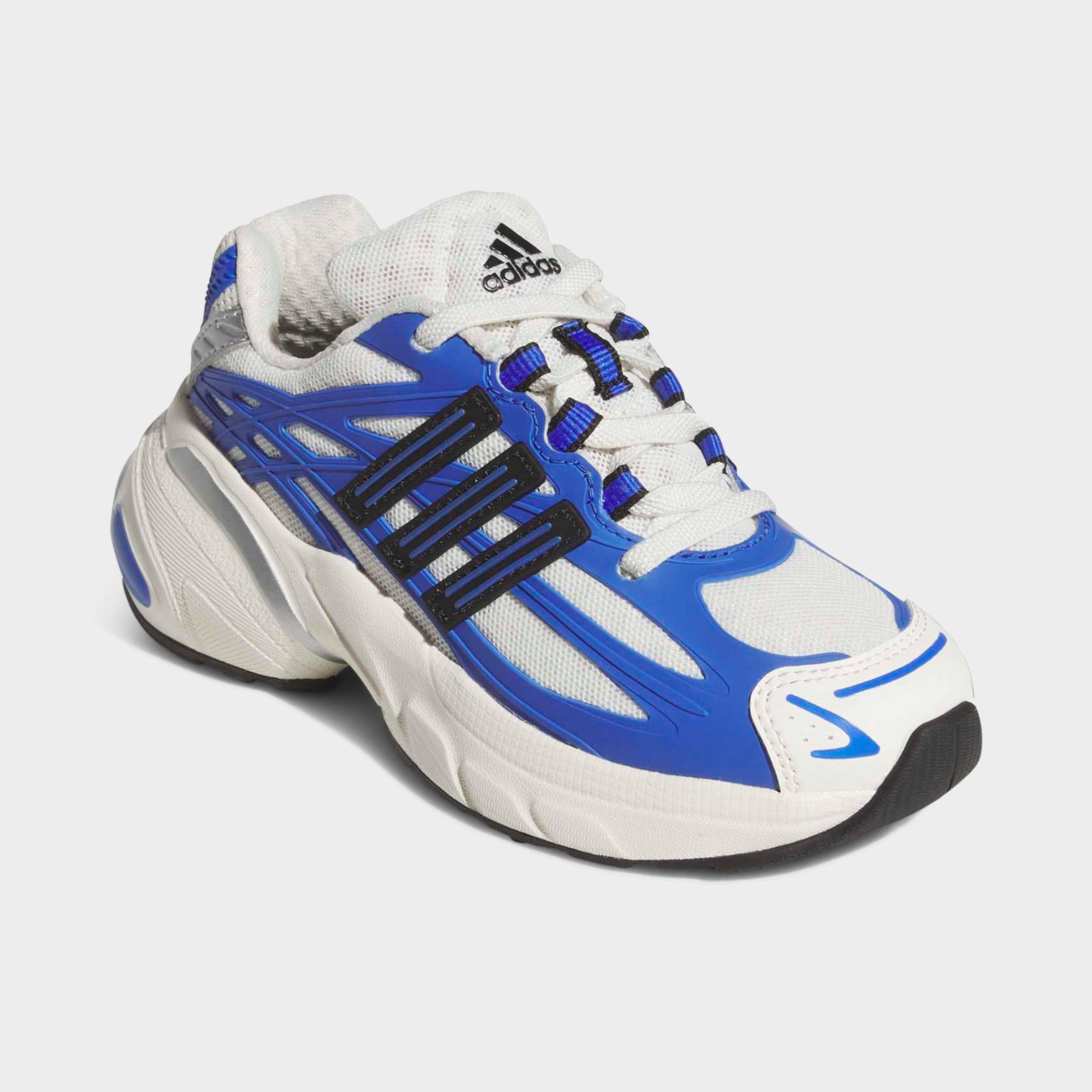 Little Kids' adidas Adistar XLG 2.0 Stretch Lace Casual Shoes - Hi-Res Blue/Core Black/Off White - Both shoes facing left
