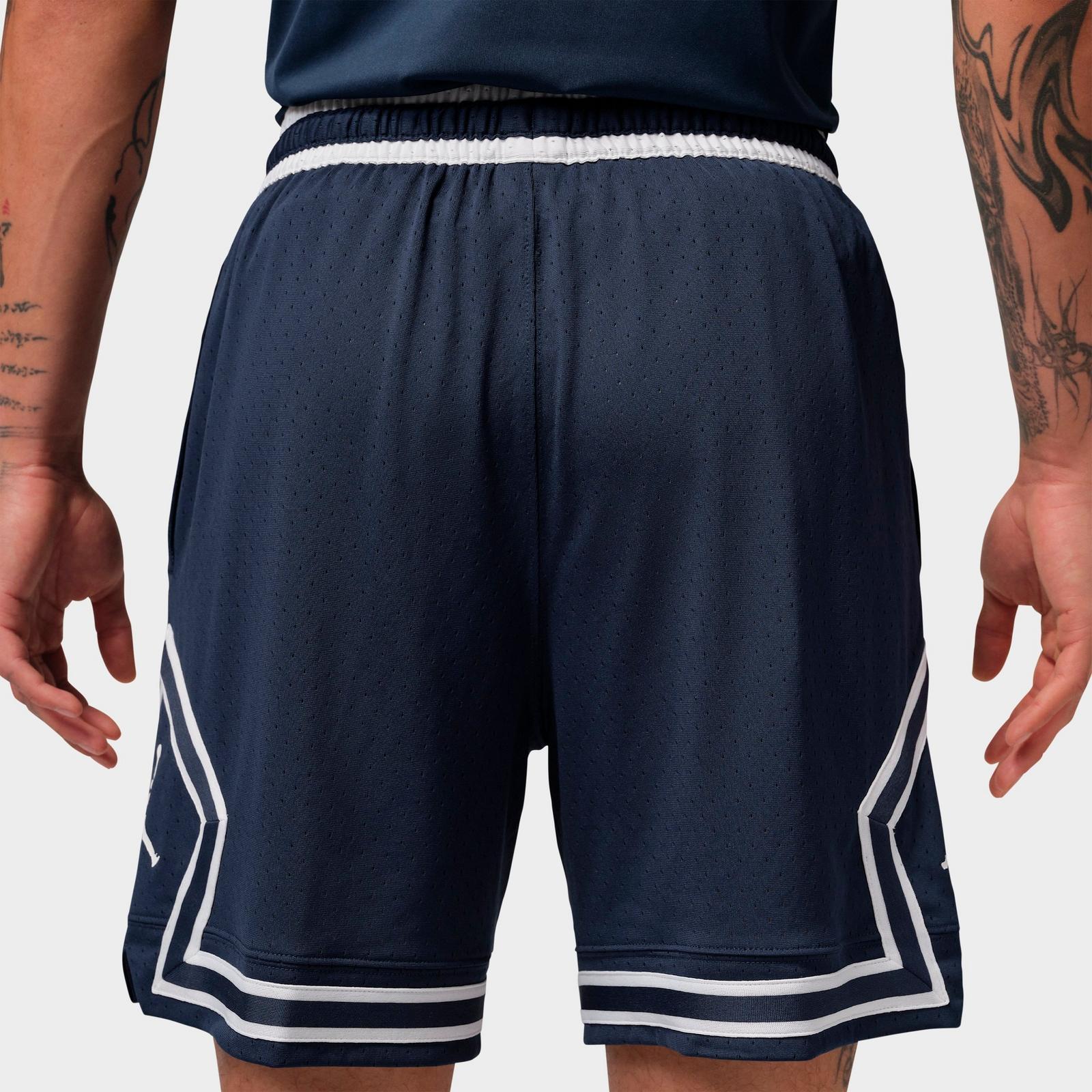 Men's Jordan Sport Dri-FIT Mesh Diamond Shorts - Midnight Navy/White - view 3