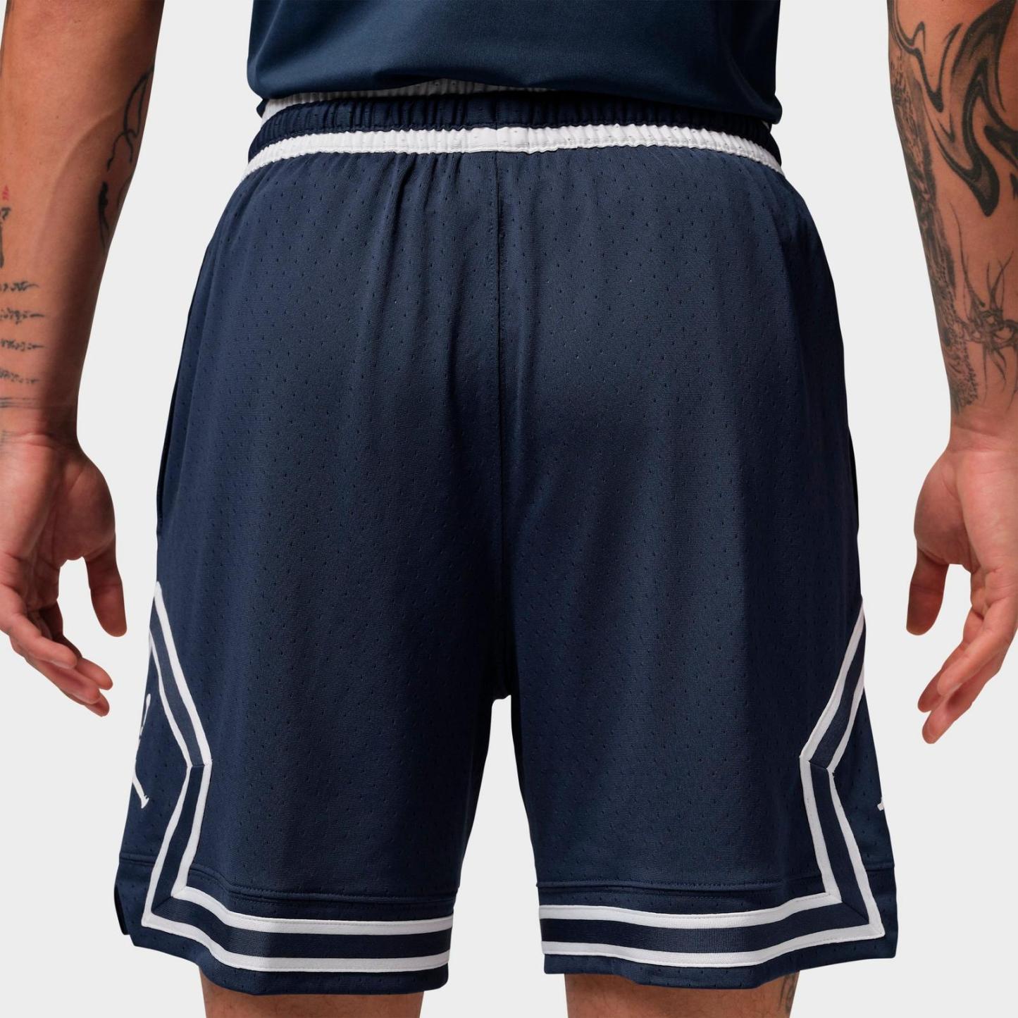 Men's Jordan Sport Dri-FIT Mesh Diamond Shorts - Midnight Navy/White - view 3