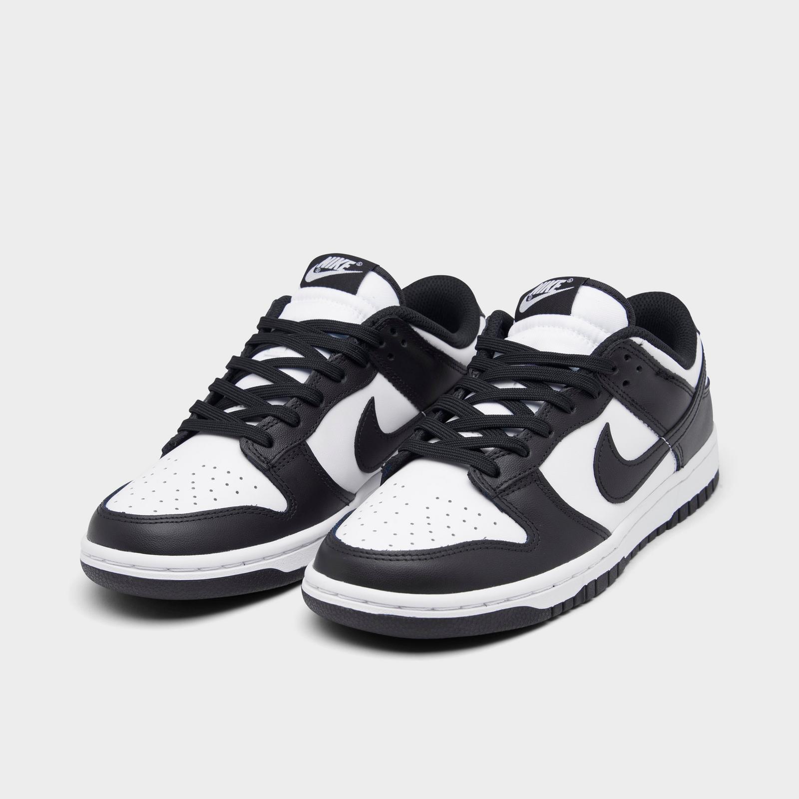 Women's Nike Dunk Low Retro Casual Shoes - White/Black/White