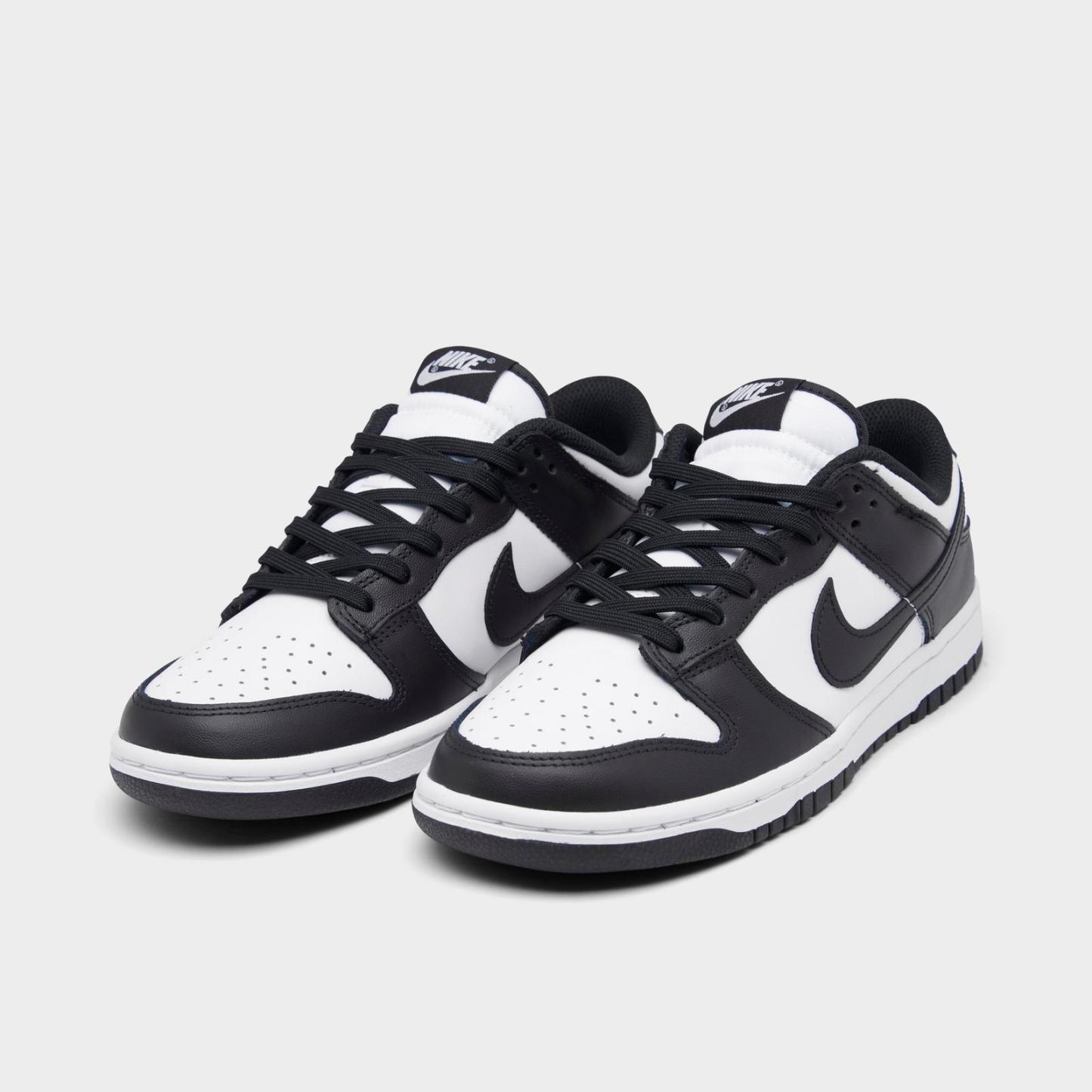 Women's Nike Dunk Low Retro Casual Shoes - White/Black/White