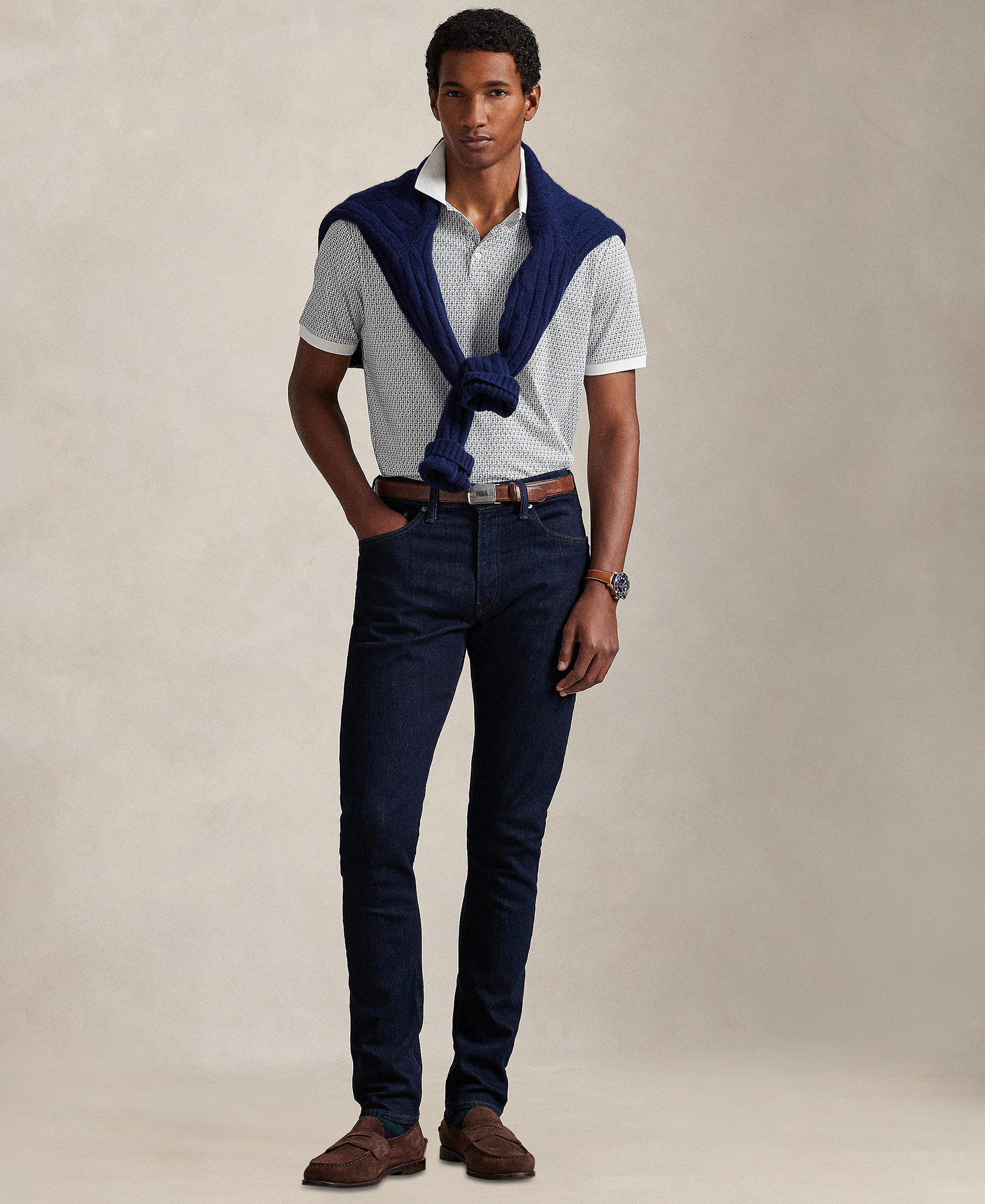 Polo Ralph Lauren Men's Short-Sleeve Classic-Fit Polo Shirt - Mini Mallets/White