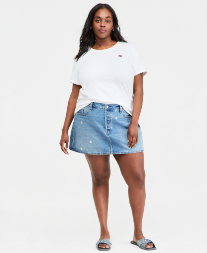 Levi's Women's The Perfect Crew Neck Cotton T-Shirt - White