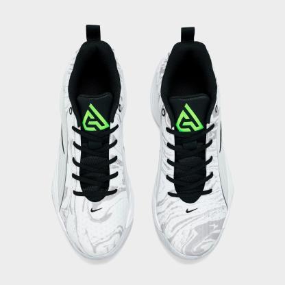 Men's Nithtke Giannis Immortality 5 Basketball Shoes - Part 1 - White/Off White/Light Smoke Grey/Metallic Silver - Top view