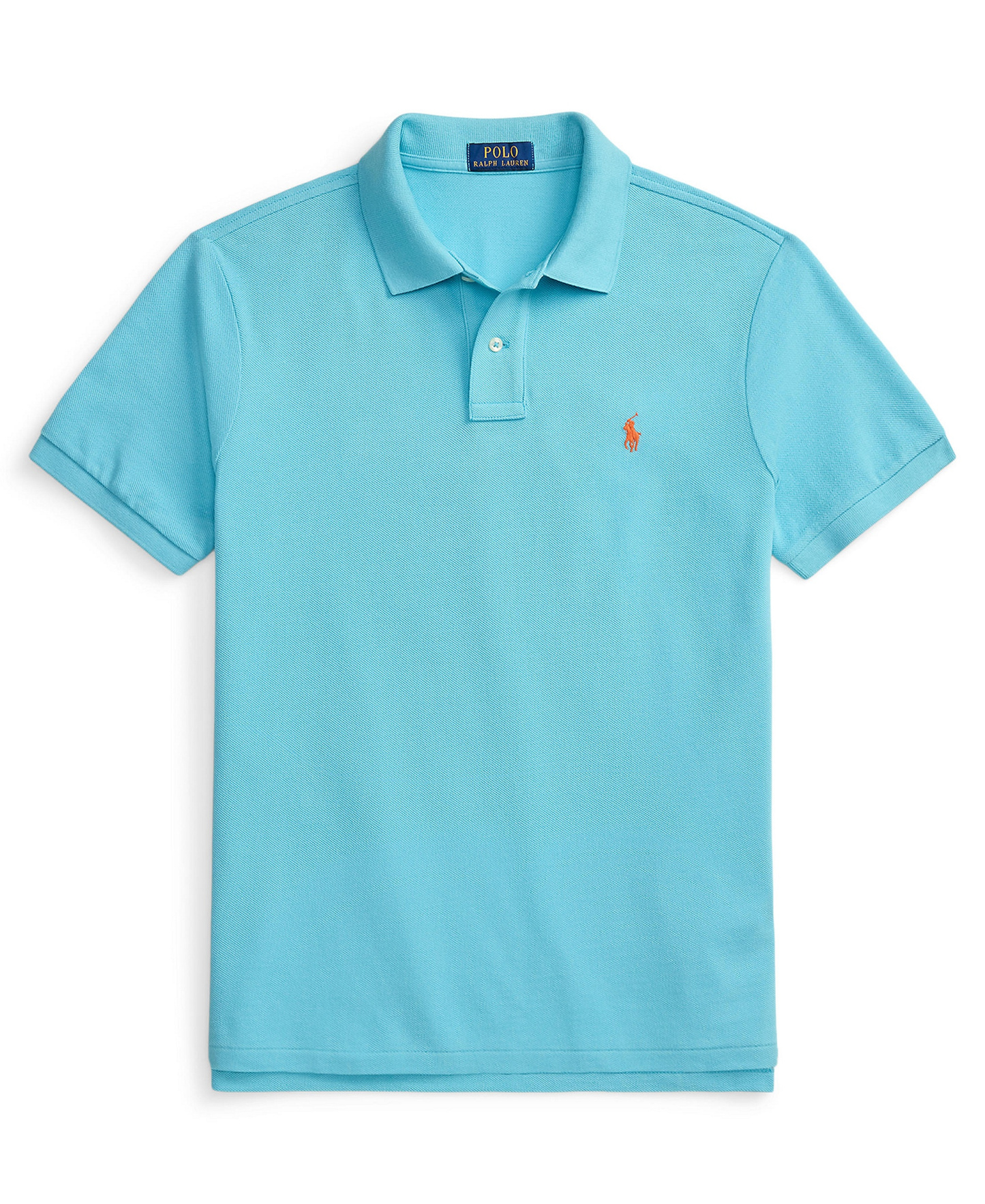 Polo Ralph Lauren Men's Cotton Custom Slim Fit Mesh Polo Shirt - Perfect Turquoise