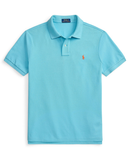 Polo Ralph Lauren Men's Cotton Custom Slim Fit Mesh Polo Shirt - Perfect Turquoise