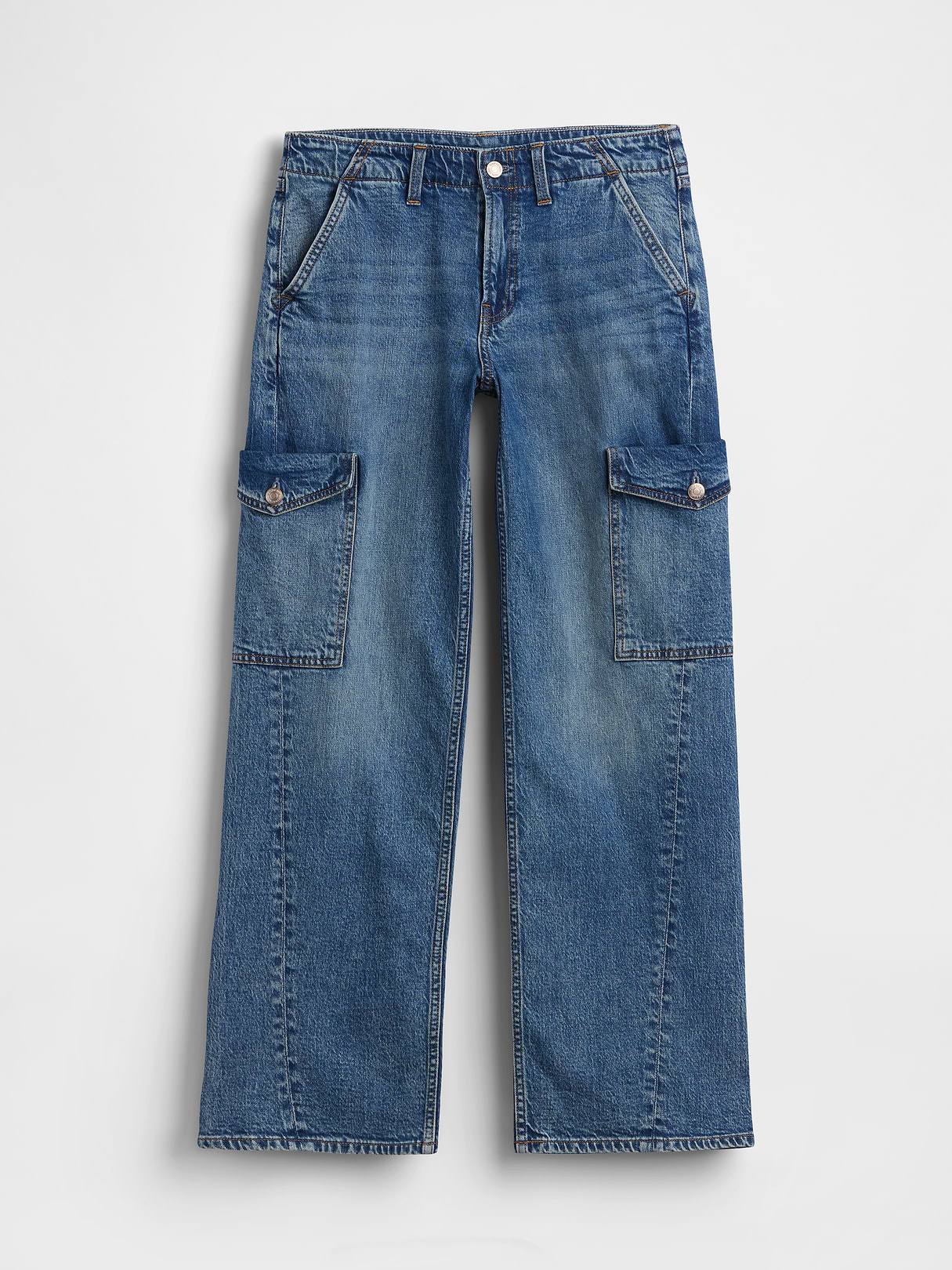 Low Rise '90s Loose Jeans - Dark wash cargo