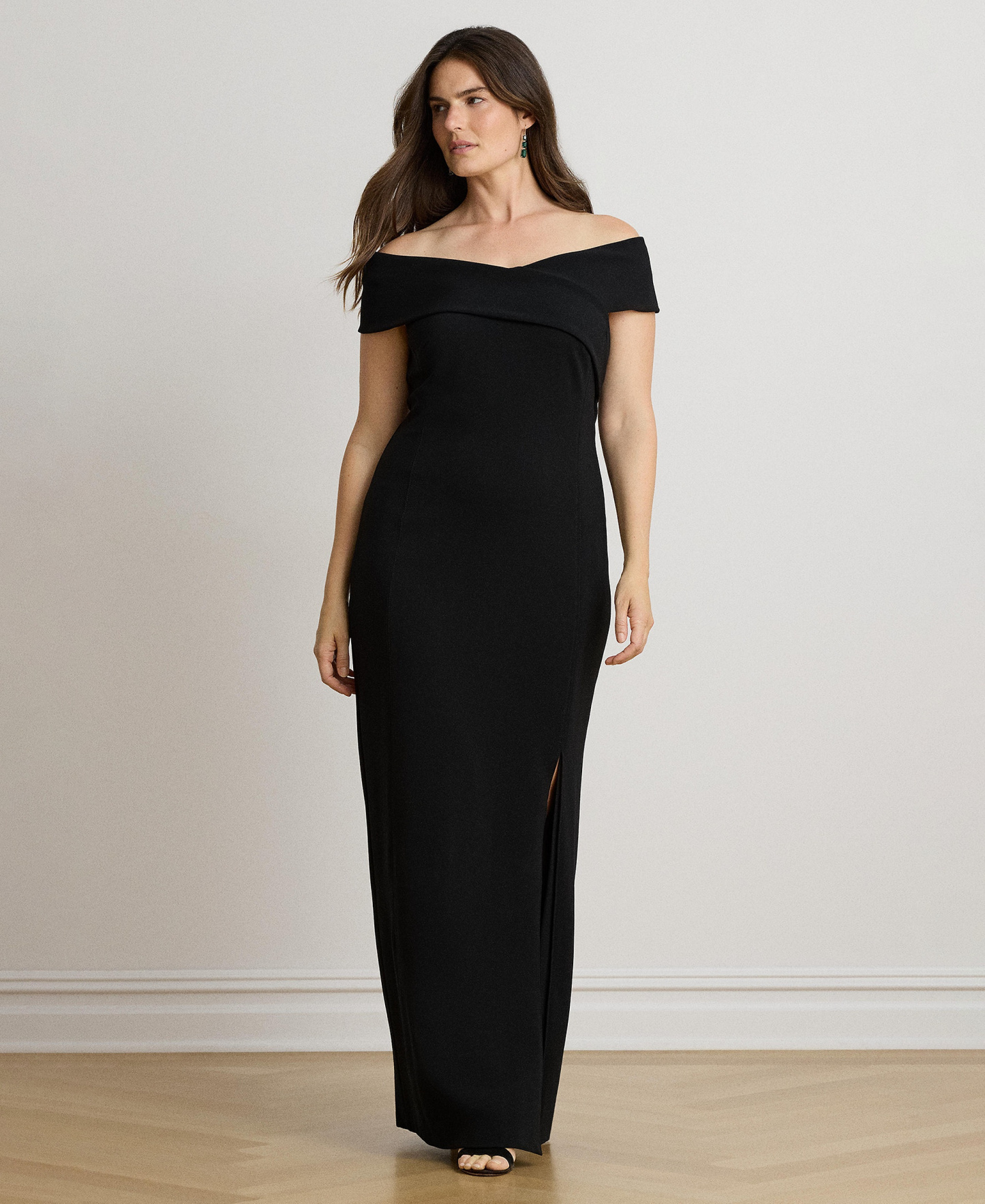 Lauren Ralph Lauren Women's Faille Off-the-Shoulder Gown - Black
