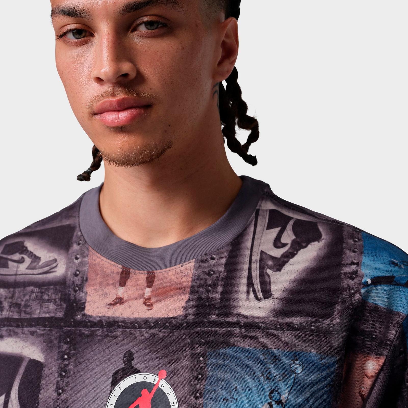 Men's Jordan Flight Club Collage Print T-Shirt - Sail - view 4