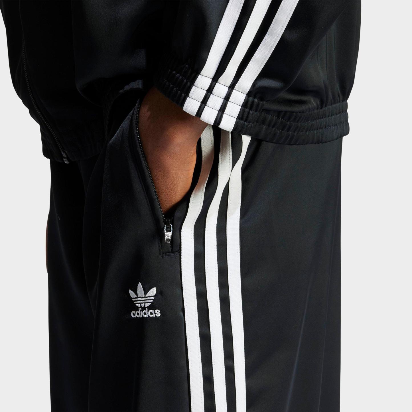 Women's adidas Originals adicolor Satin Wide Leg Track Pants - Black