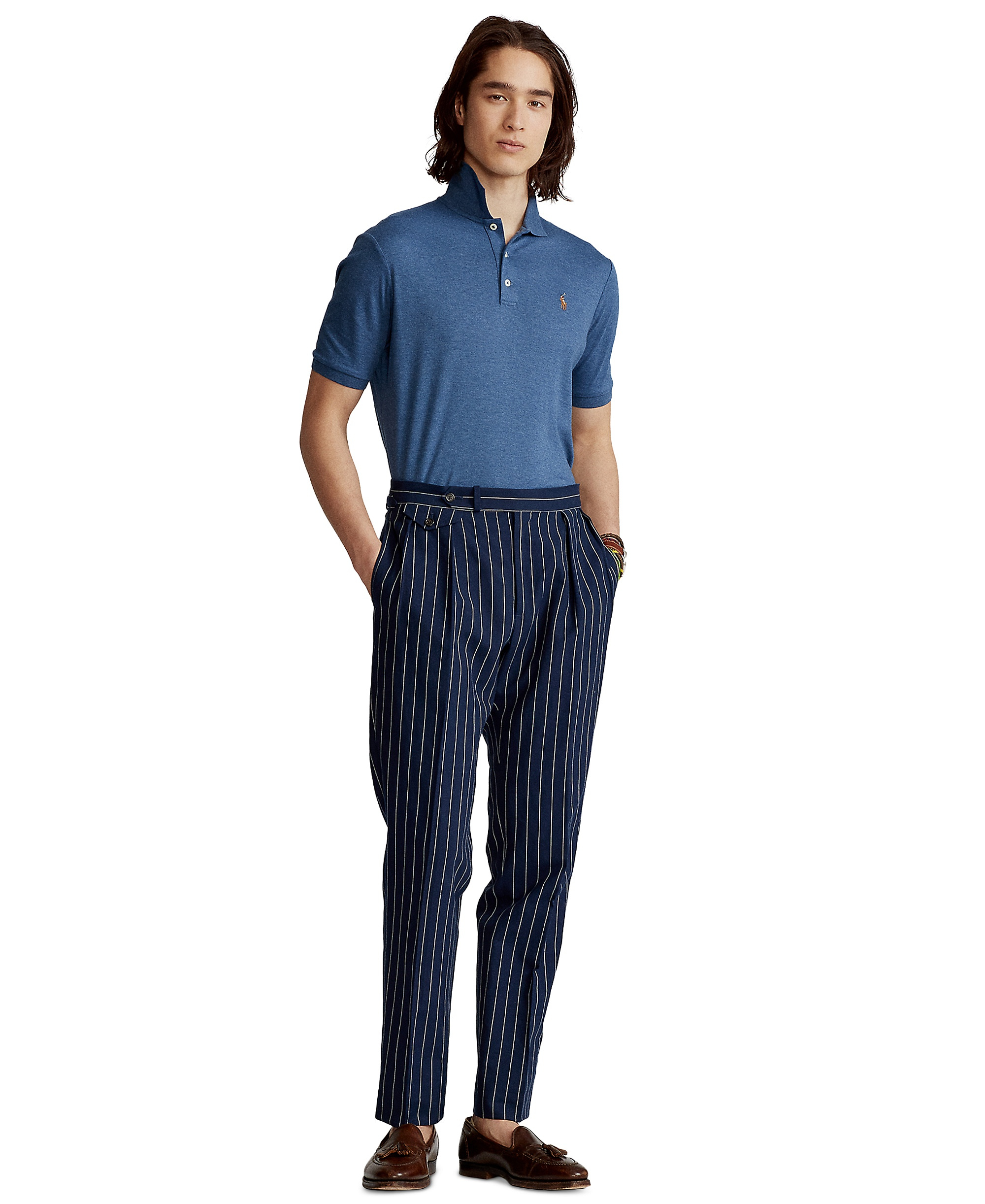 Polo Ralph Lauren Men's Classic-Fit Soft Cotton Polo Shirt - Derby Blue Heather