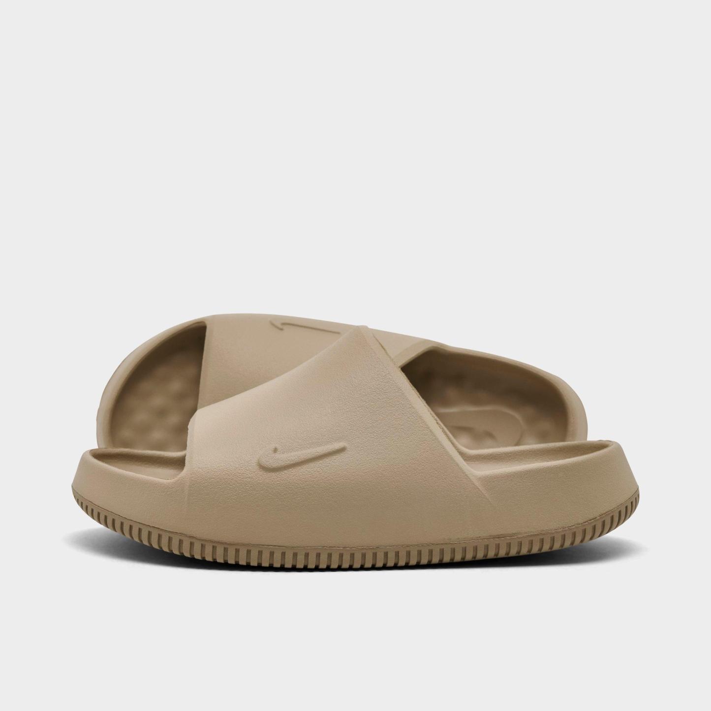 Big Kids' Nithtke Calm 2.0 Slide Sandals - Linen - Left shoe facing left. Outside of the shoe.