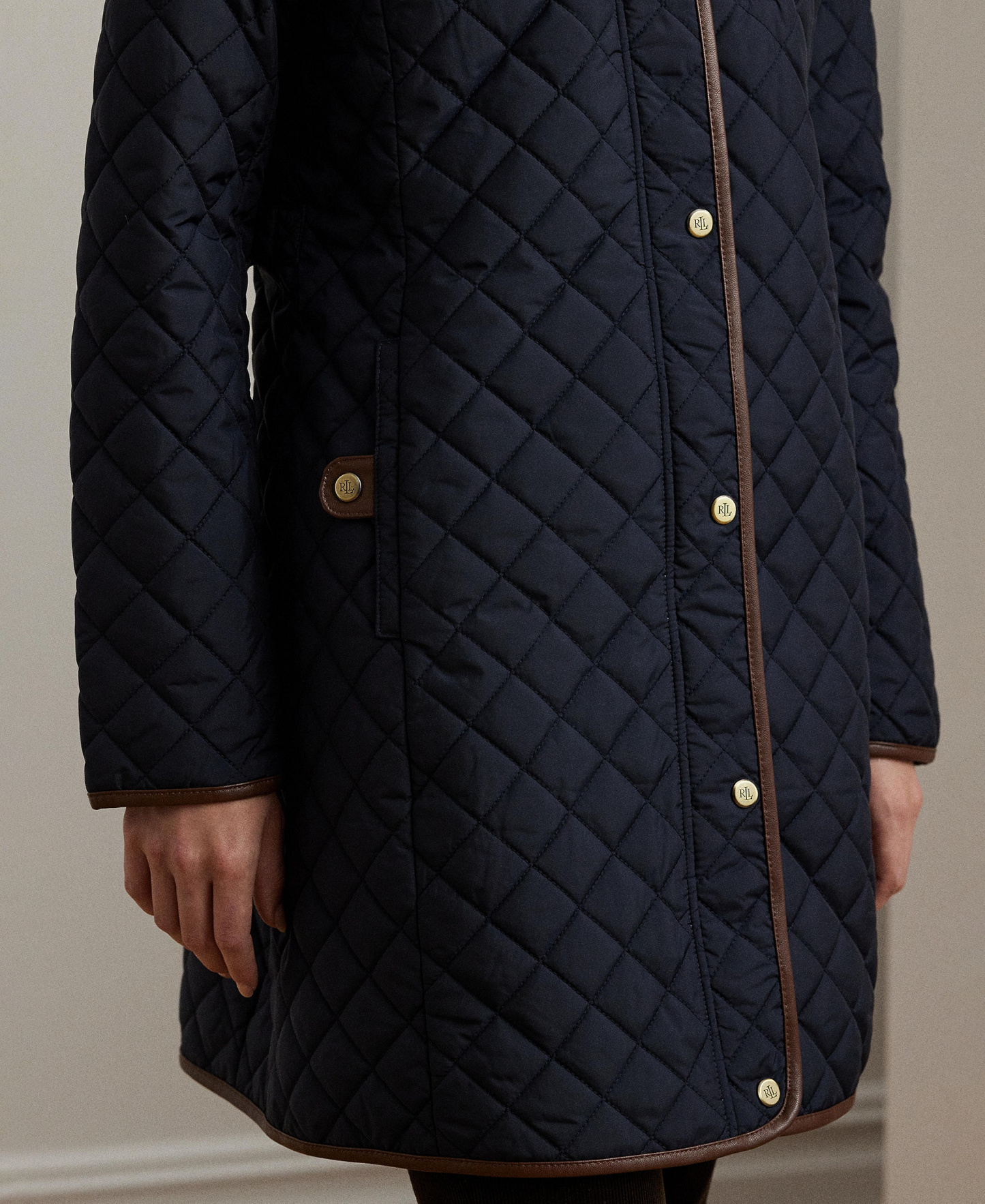 Lauren Ralph Lauren Women's Hooded Quilted Coat - Dark Navy