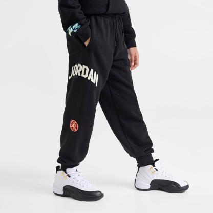 Big Kids' Jordan MVP Dynasty Patch Jogger Pants - Black - view 3