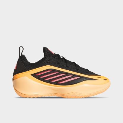 Big Kids' adidas Believe That 1 Basketball Shoes - Acid Orange/Core Black/Acid Red - Left shoe facing left. Outside of the shoe.