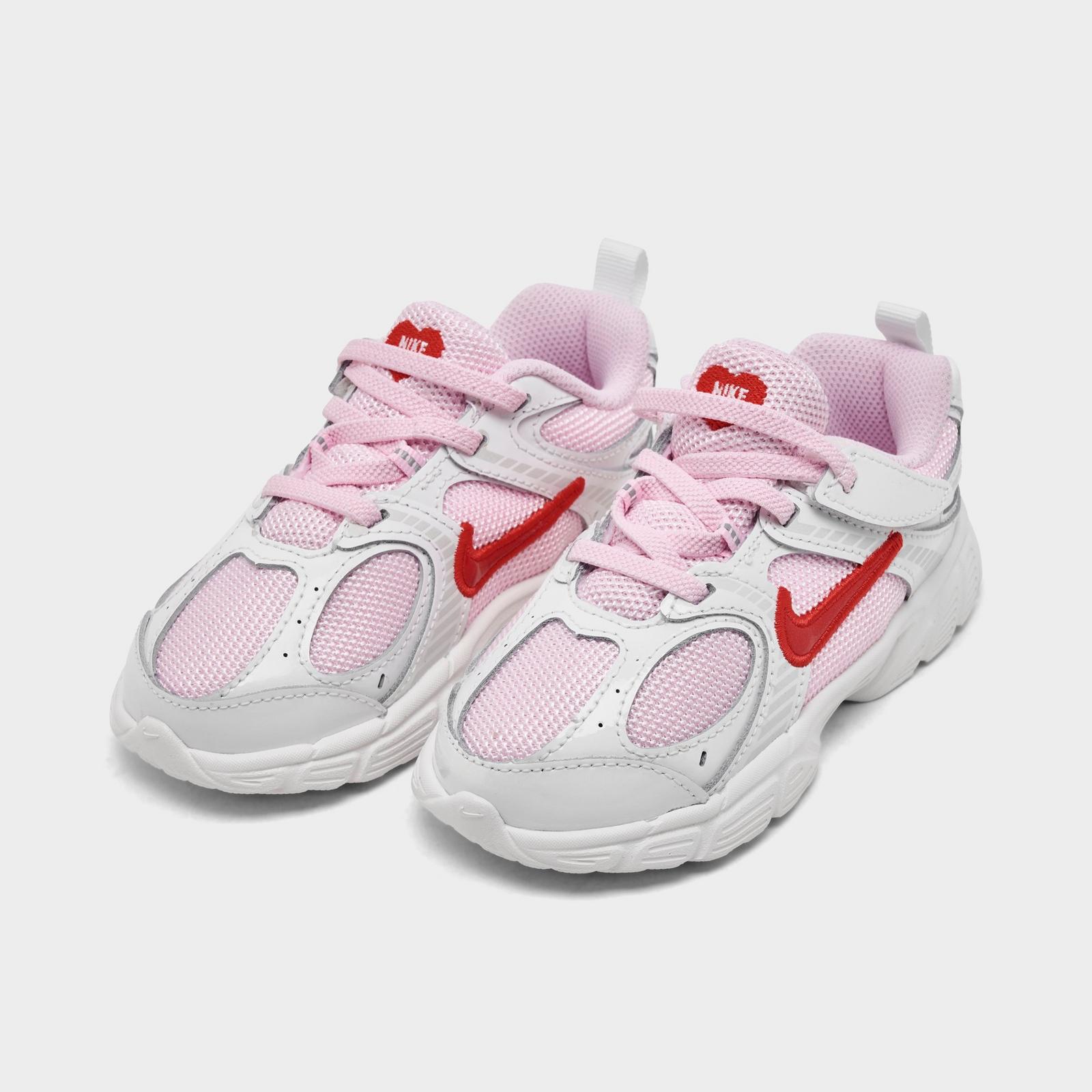 Little Kids' Nike V5 RNR Stretch Lace Casual Shoes - Summit White/Pink Foam/Playful Pink/Light Crimson