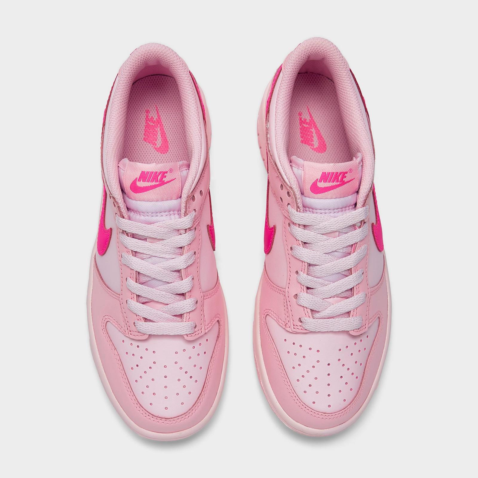 Girls' Big Kids' Nike Dunk Low Casual Shoes - Medium Soft Pink/Pink Foam/Hyper Pink