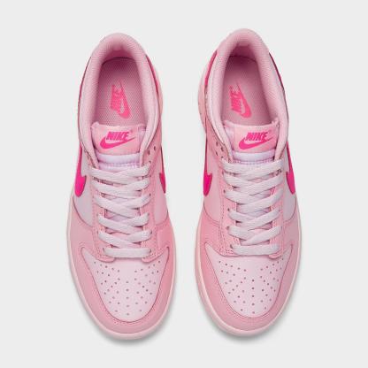 Girls' Big Kids' Nike Dunk Low Casual Shoes - Medium Soft Pink/Pink Foam/Hyper Pink