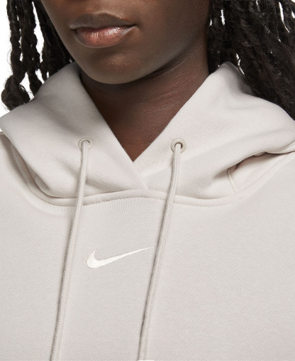 Nike Women's Sportswear Phoenix Fleece Oversized Pullover Hoodie - Orewood Brown/sail