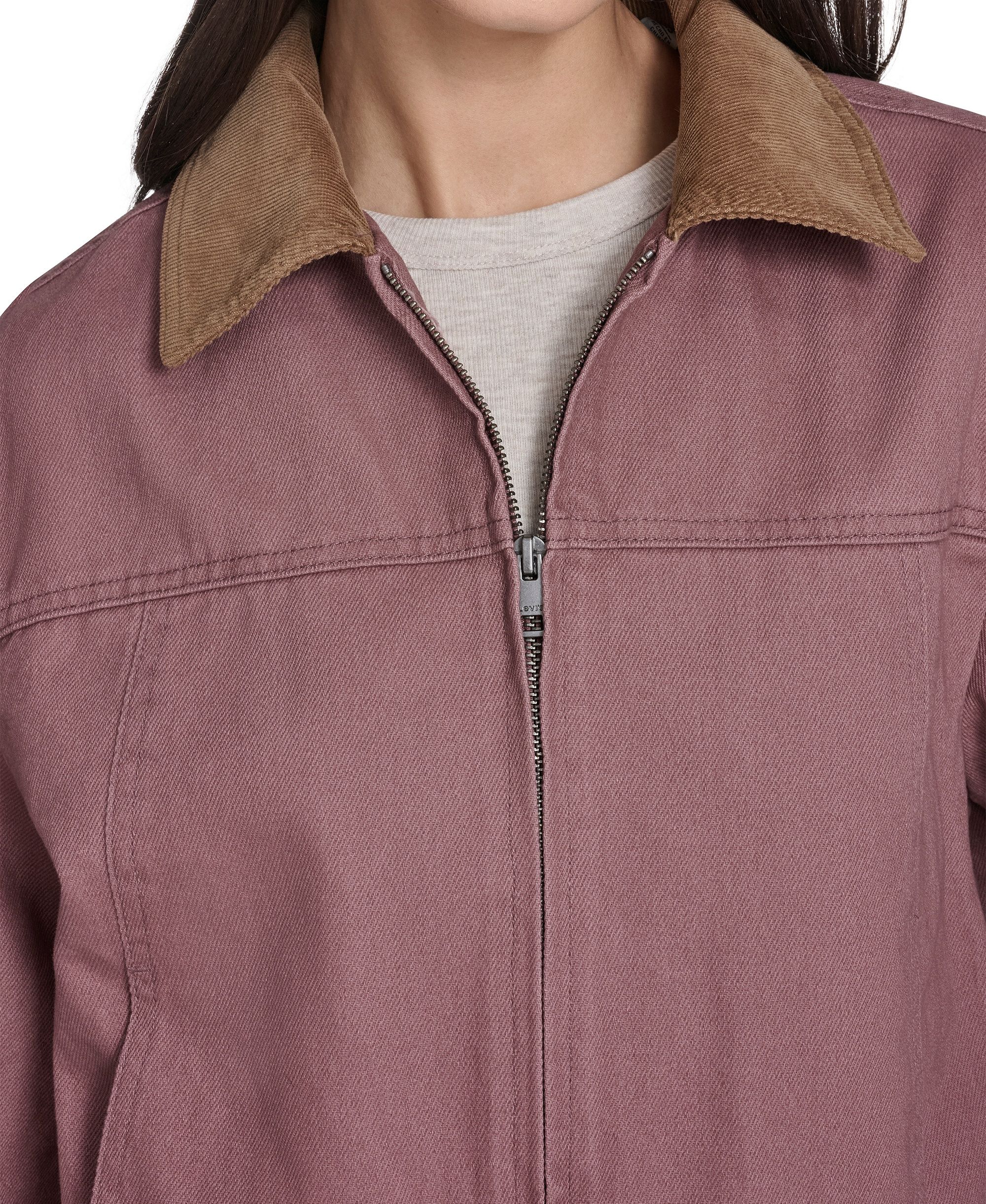 Levi's Women's Zip-Front Laydown Collar Coat - Woodrose