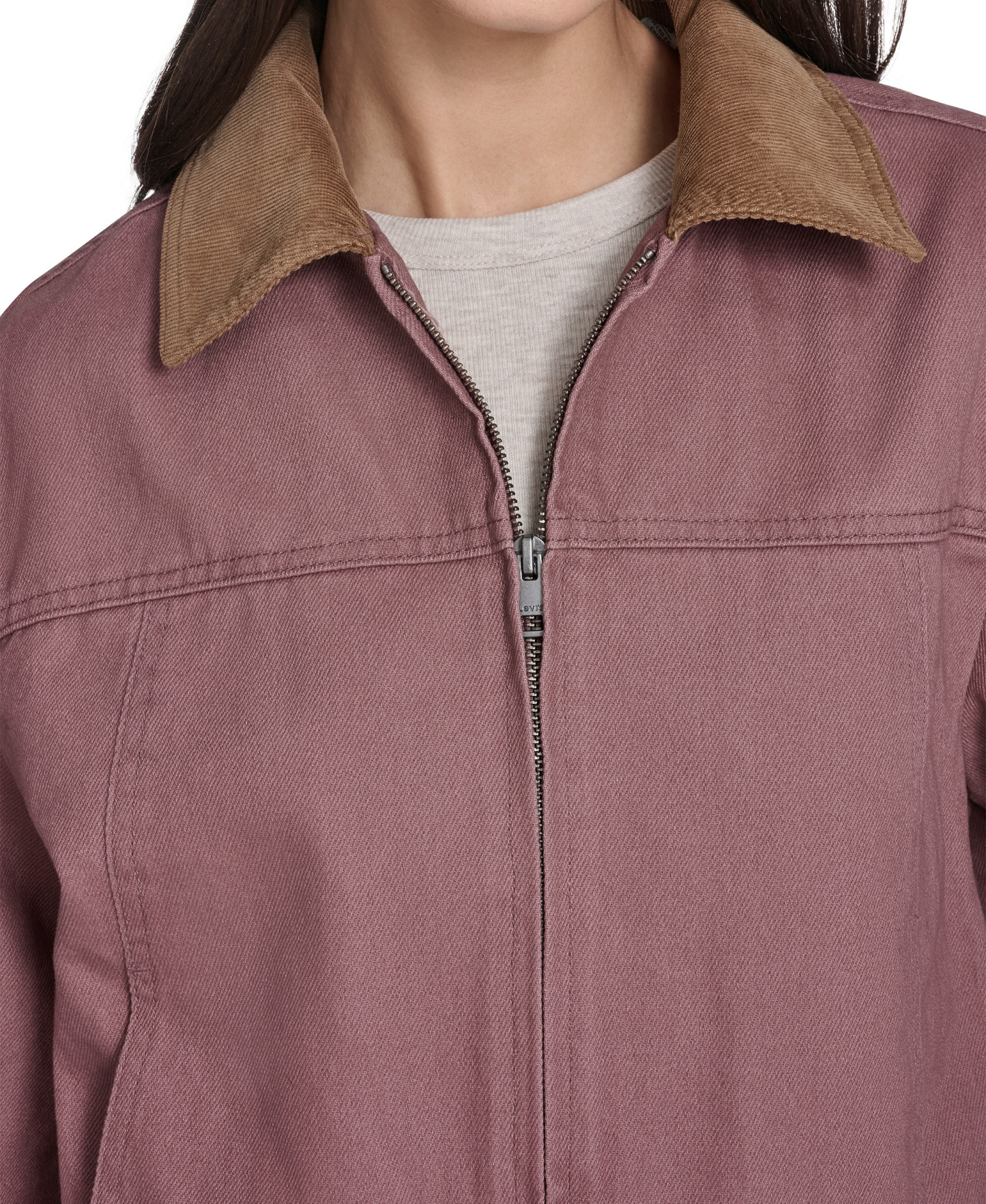 Levi's Women's Zip-Front Laydown Collar Coat - Woodrose
