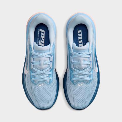 Women's Nithtke Pegasus 42 Running Shoes - Part 2 - Hydrogen Blue/Mystic Navy/Aluminum/White - Top view