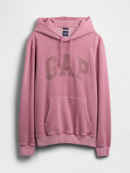 Adult VintageSoft Arch Logo Hoodie - wispy mauve