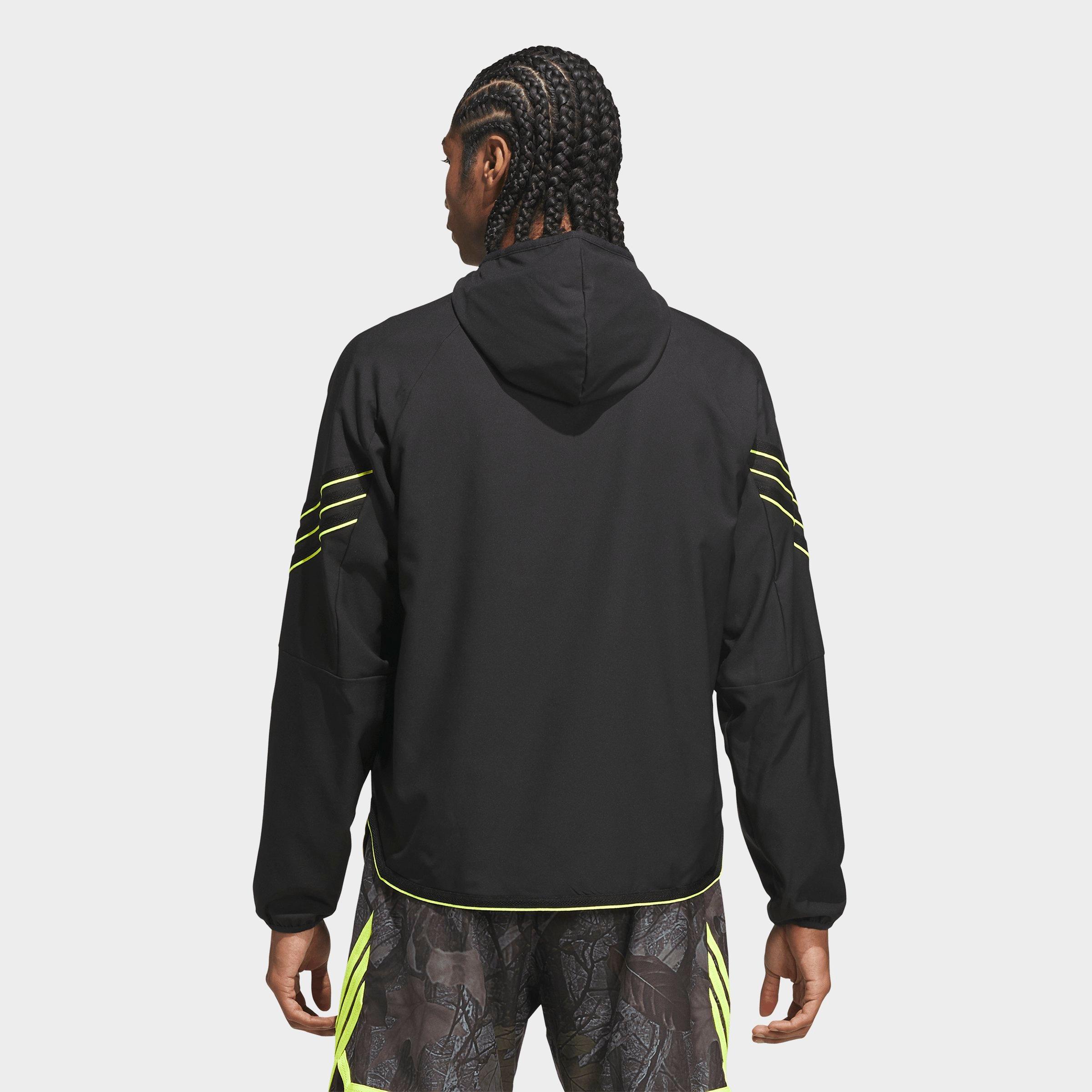 Men's adidas Crazy Lite Full-Zip Basketball Jacket - Black/Solar Lemon