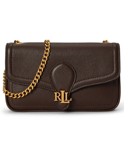 Lauren Ralph Lauren Bradley Small Pebbled Leather Crossbody Wallet - Chestnut Brown