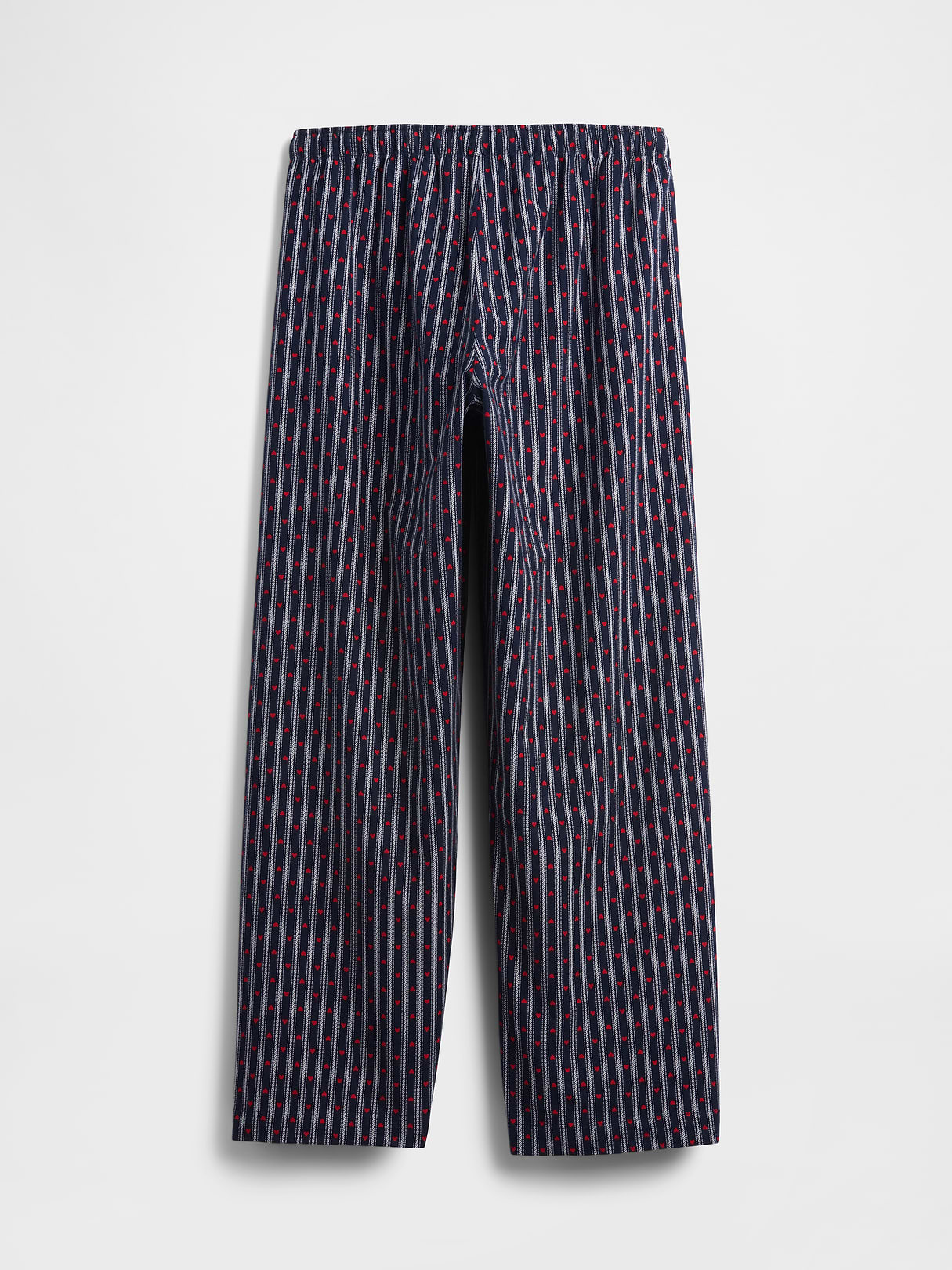 Adult Softest Flannel PJ Pants - Navy blue hearts & stripe