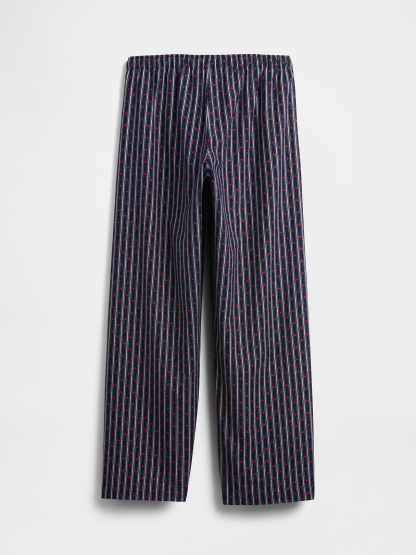 Adult Softest Flannel PJ Pants - Navy blue hearts & stripe