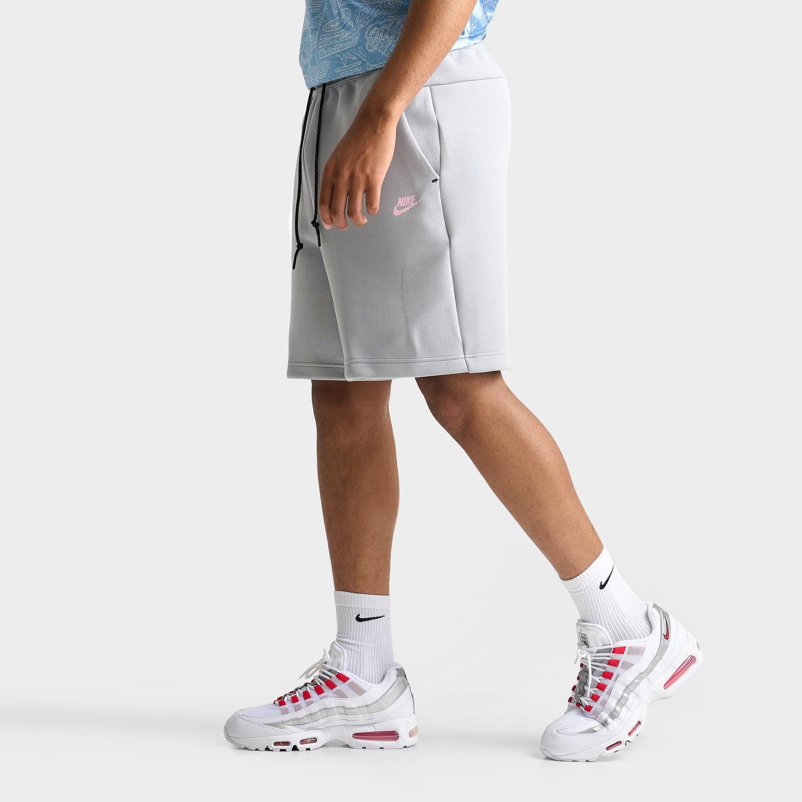 Men's Nike Tech Fleece Shorts - Smoke Grey/White