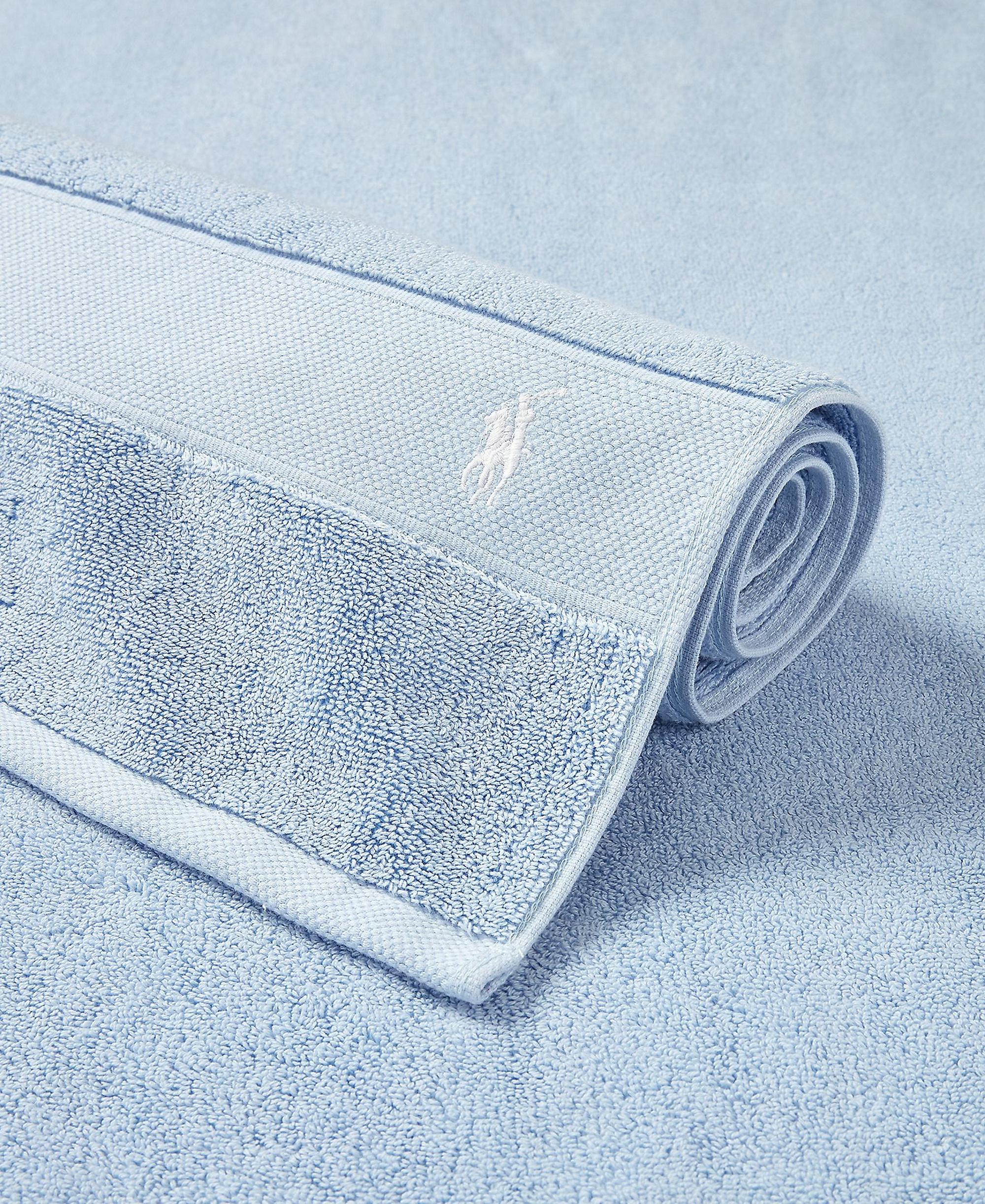 Polo Ralph Lauren Polo Player Cotton Bath Towel, 58" x 30" - Office Blue