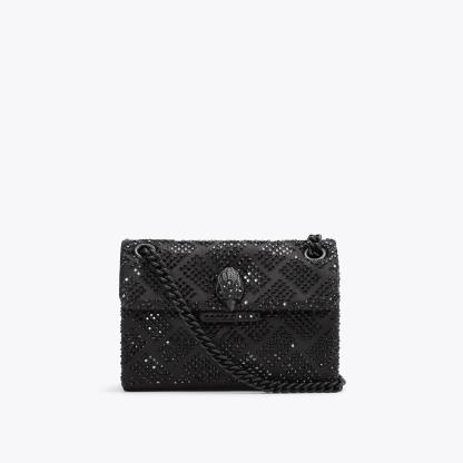 Kurt Geiger London Mini Crystal Kensington Bag - Black