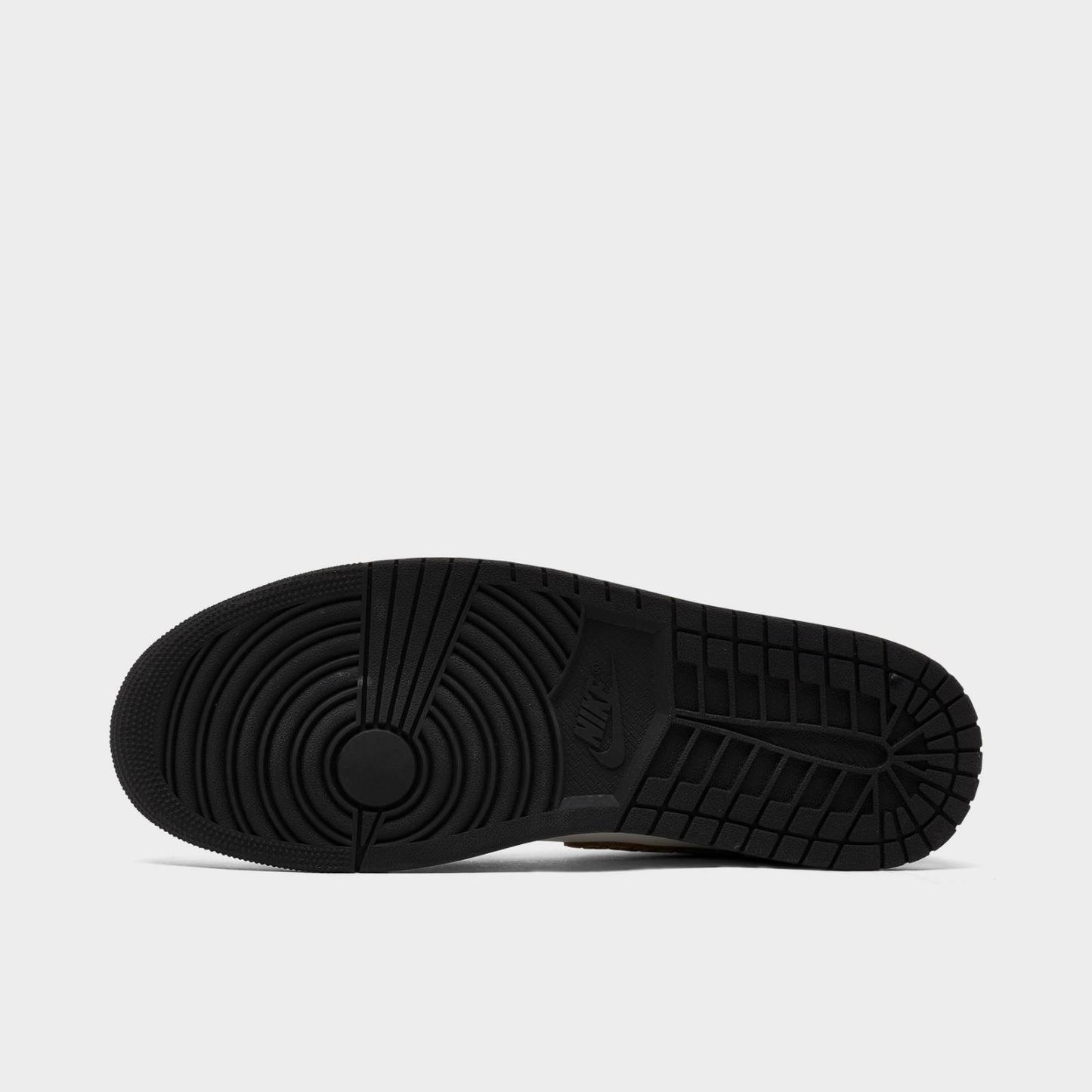Air Jordan Retro 1 Low SE Casual Shoes - Hemp/Metallic Gold/White/Light British Tan/Black - Left shoe facing left. Outside of the shoe. - view 6