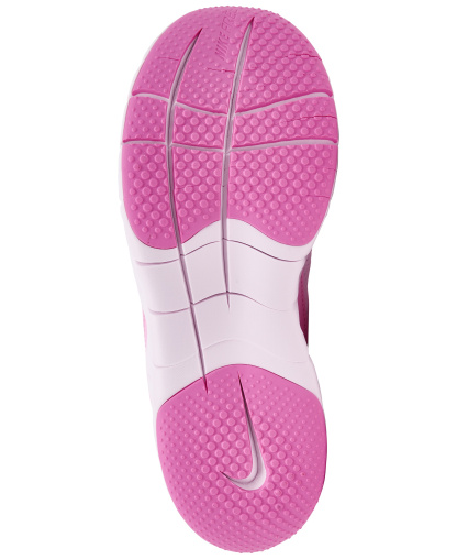 Nike Little Kids Free Ride Elastic Lace Running Sneakers from Finish Line - Pink rise,white
