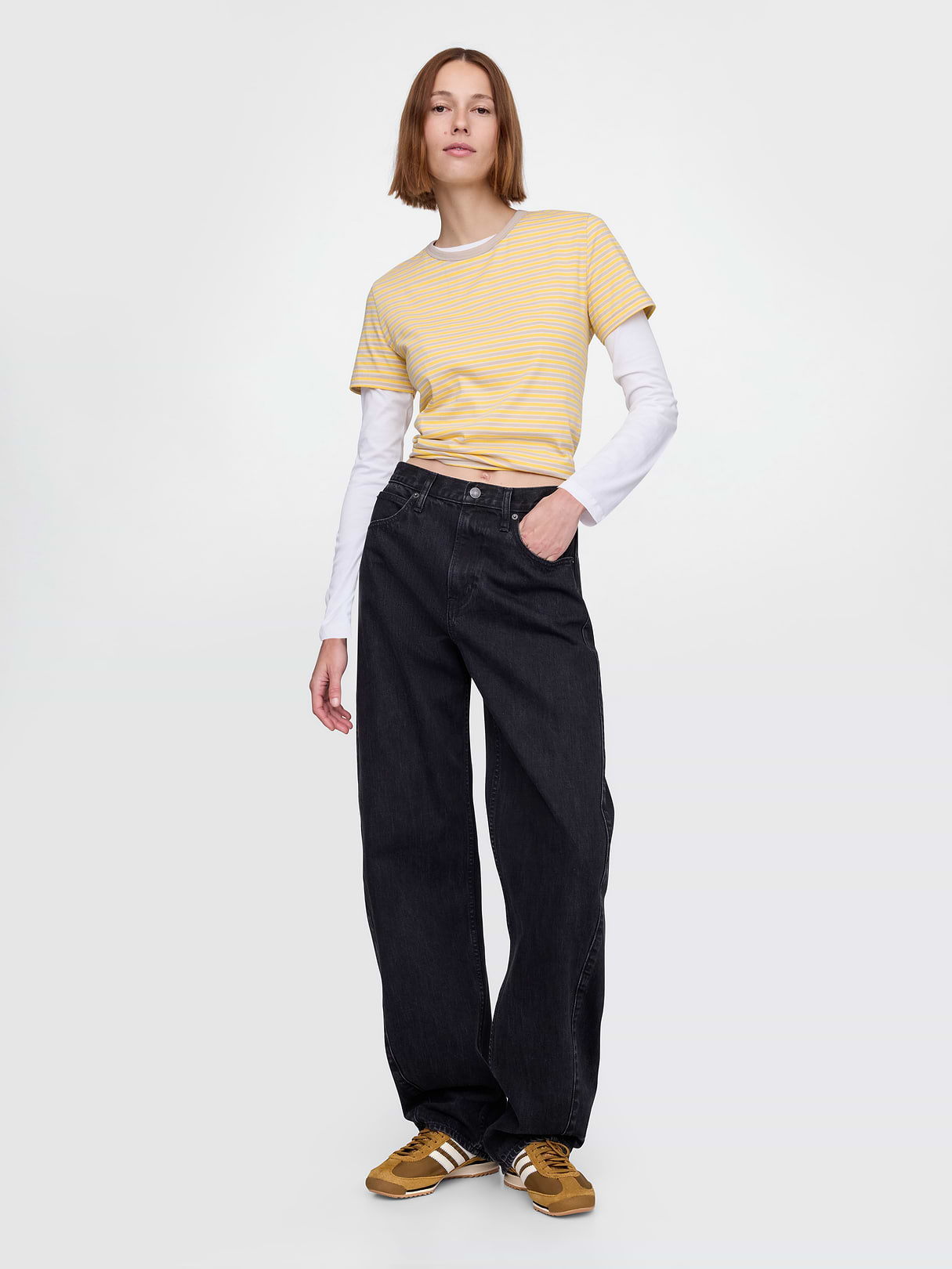 Organic Cotton VintageSoft T-Shirt - Yellow stripe