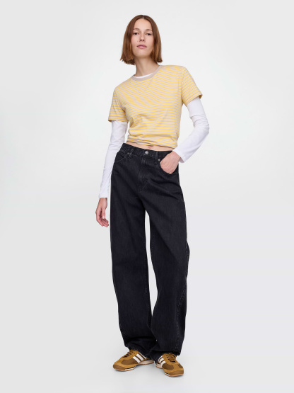 Organic Cotton VintageSoft T-Shirt - Yellow stripe