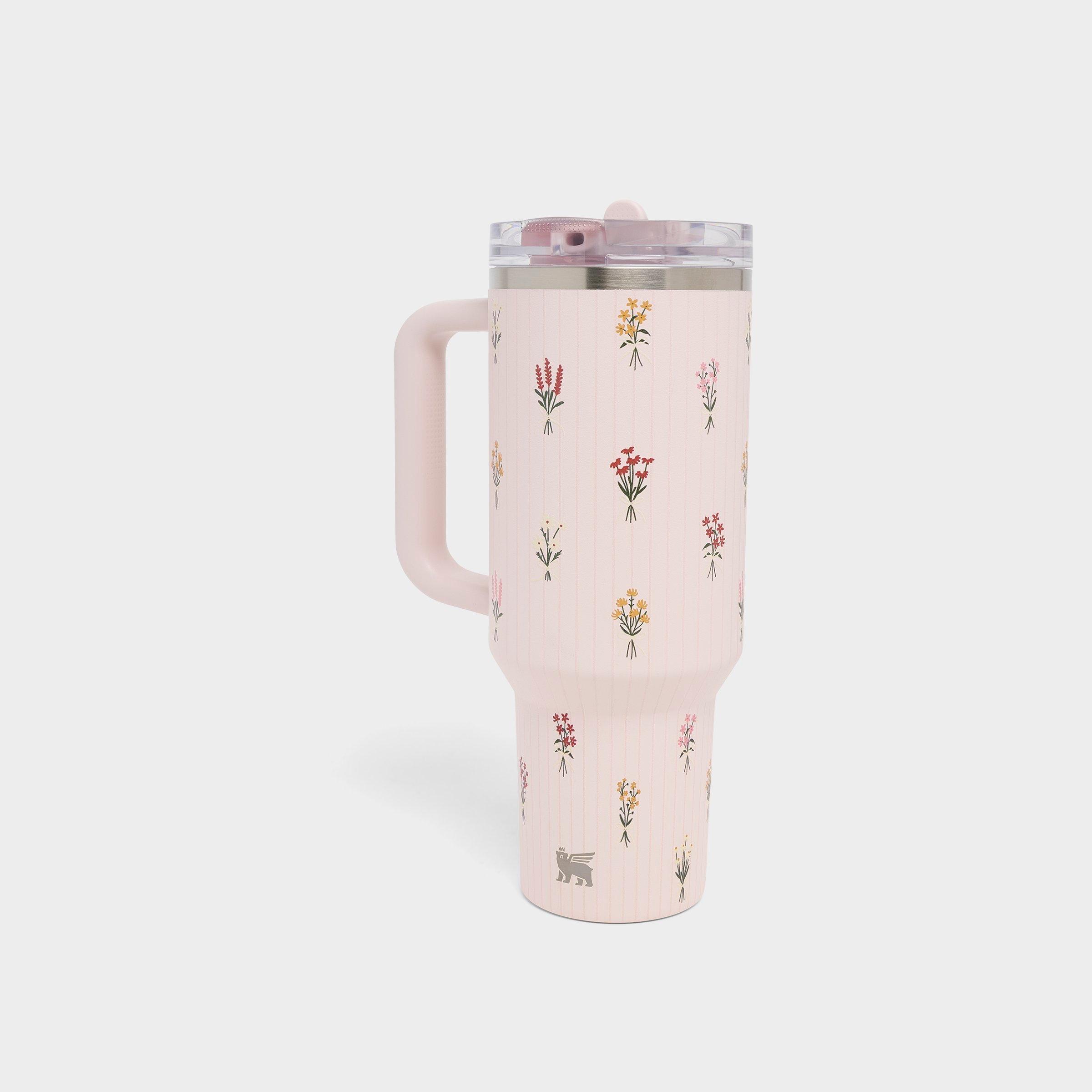 Stanley Quencher ProTour Flip Straw Tumbler (40 oz) - Rose Quartz Bouquet