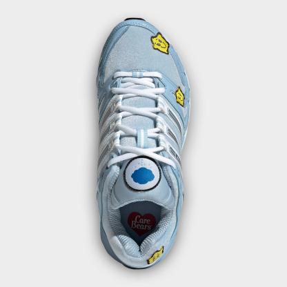 Women's adidas Adistar Control 5 Pony Print Casual Shoes - Part 2 - Clear Sky/Cloud White/Blue Bird - Top view